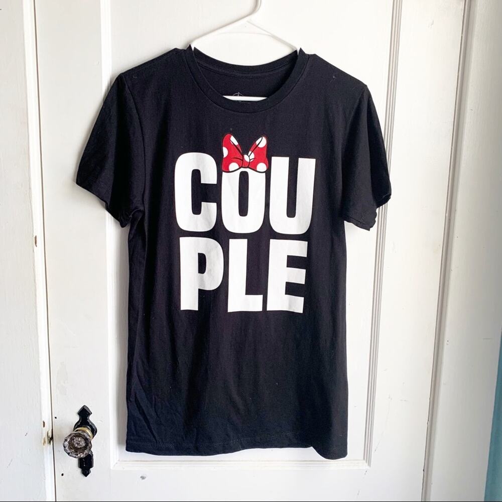 Hong Kong Disneyland Disney Couples T-Shirt Graphic Tee Top Engagement Honeymoon